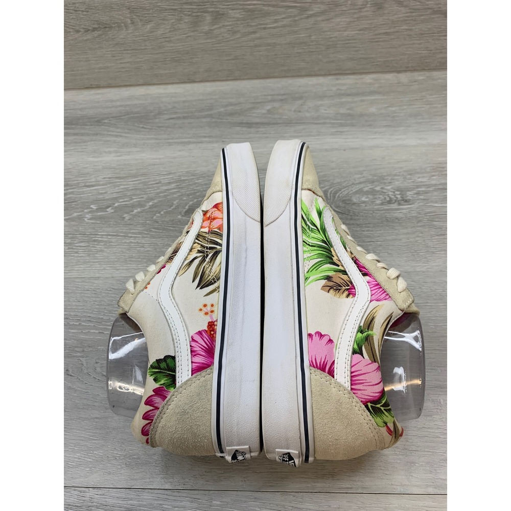 Vans Old Skool Tropical Floral Hibiscus Suede Sneakers Women's Classic 9 - Picture 5 of 10
